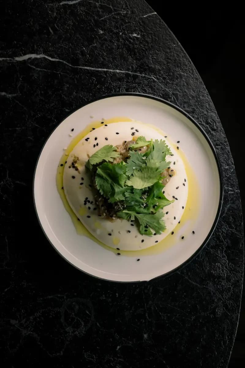 Parmesan Mousse with Grilled Eggplant