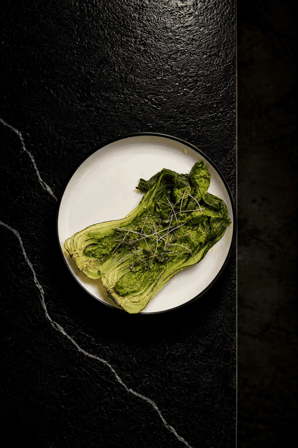 Grilled Pok Coy with Pesto Sauce
