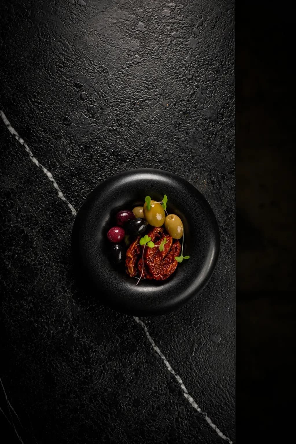 Mix Olives with Dry Tomatoes